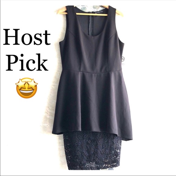 Fashion to Figure Dresses & Skirts - 🤩Black Fashion to Figure Peplum Dress NWT